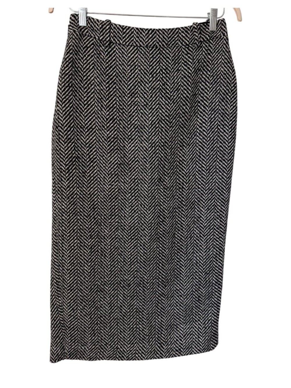 REVOLVE L'Academie June Skirt Black & White Herringbone Classic Pencil Medium